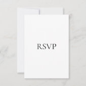 Moderne und elegante weiße RSVP-Karte RSVP Karte (Vorderseite)