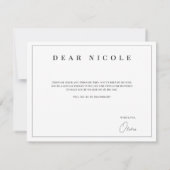 Moderne und elegante White Bridesmaid-Karte Save The Date (Rückseite)