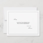 Moderne und elegante White Bridesmaid-Vorschlagska Save The Date (Rückseite)