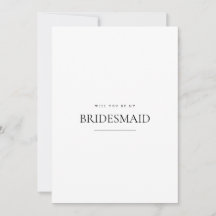 Moderne und elegante White Bridesmaid-Vorschlagska