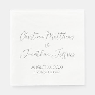 Moderne und elegante White Wedding Serviette