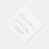 Moderne und elegante White Wedding Serviette (Ecke)