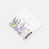 Moderne und elegante Wildblumen-Rustico-Hochzeit Serviette (Ecke)