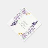 Moderne und elegante wilde Blumen rustikale Hochze Serviette (Ecke)