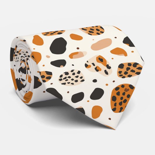 Moderne und farbenfrohe Animal Print Neck Tie Krawatte (Gerollt)