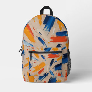Moderne und farbenfrohe Farben Bedruckter Rucksack