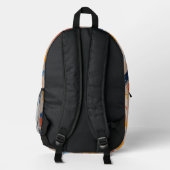 Moderne und farbenfrohe Farben Bedruckter Rucksack (Rückseite)