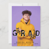 Moderne und farbenfrohe Foto Graduierungsparty Einladung (Vorderseite)