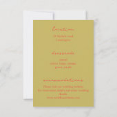 Moderne und farbenfrohe Hochzeitskarte RSVP Karte (Rückseite)