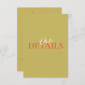 Moderne und farbenfrohe Hochzeitskarte RSVP Karte (Vorne/Hinten)