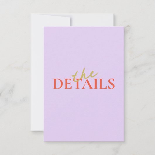 Moderne und farbenfrohe Hochzeitskarte RSVP Karte (Vorderseite)