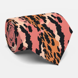 Moderne und farbenfrohe Tierdrucke Krawatte
