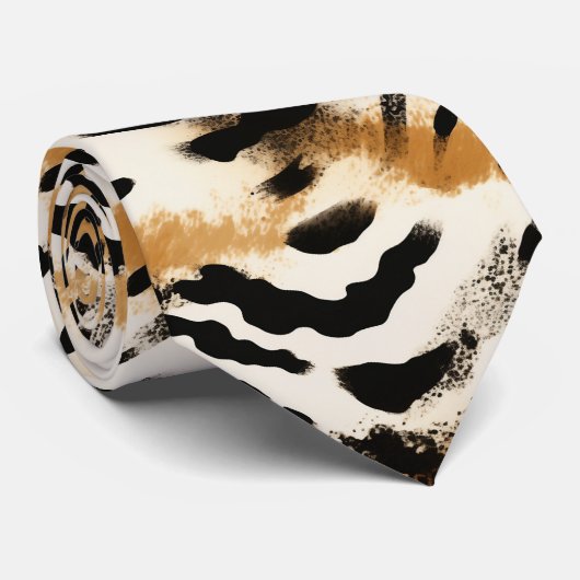 Moderne und farbenfrohe Tierdrucke Krawatte (Gerollt)