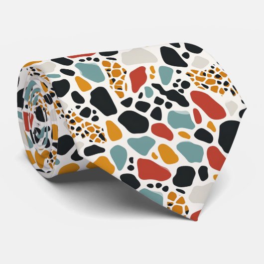 Moderne und farbenfrohe Tierdrucke Krawatte (Gerollt)