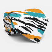 Moderne und farbenfrohe Tierdrucke Krawatte (Gerollt)