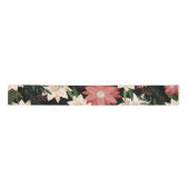 Moderne und festliche Botanische Poinsettie Satinband (Vorderseite)