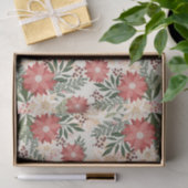 Moderne und festliche Botanische Poinsettie Seidenpapier (Geschenk)