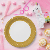 Moderne und festliche Goldwinkeln Pappteller (Party)