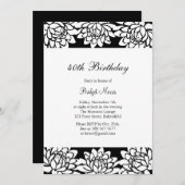 Moderne und florale Geburtstagsparty Einladung (Vorne/Hinten)