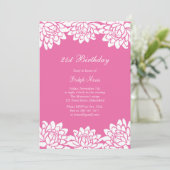 Moderne und florale Geburtstagsparty Einladung (Stehend Vorderseite)