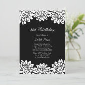 Moderne und florale Geburtstagsparty Einladung (Stehend Vorderseite)