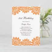 Moderne und florale Party Einladung 21. Geburtstag (Stehend Vorderseite)