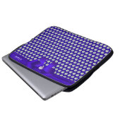 Moderne und Glitzer Diamanten auf blauen Notebooks Laptopschutzhülle (Vorne Knopf)