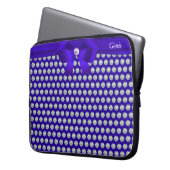 Moderne und Glitzer Diamanten auf blauen Notebooks Laptopschutzhülle (Vorderseite Links)