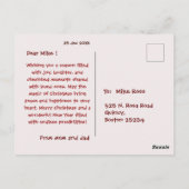 Moderne und helle frohe Weihnachts PostCard Postkarte (Rückseite)