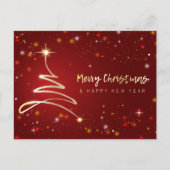 Moderne und helle frohe Weihnachts PostCard Postkarte (Vorderseite)