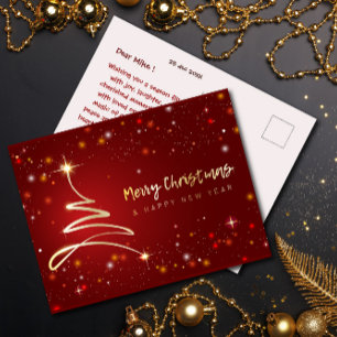 Moderne und helle frohe Weihnachts PostCard Postkarte