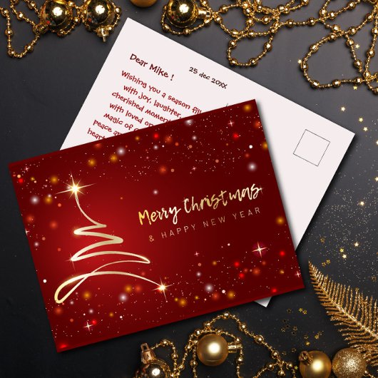 Moderne und helle frohe Weihnachts PostCard Postkarte