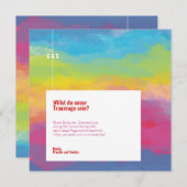 Moderne und inspirierend Regenbogenfarben Save The Date (Vorne/Hinten)