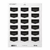 Moderne und klassische dunkle und hellgraue Adress Adressaufkleber (Vorne)