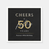 Moderne und klassische Feier zu 50 Jahren Geburtst Serviette (Vorderseite)