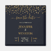 Moderne und klassische Goldstars Hochzeit Rettete Magnet (Vorne)