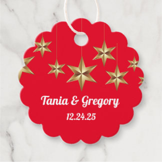 Moderne und klassische Hochzeitstipendiatetags 3 Geschenkanhänger