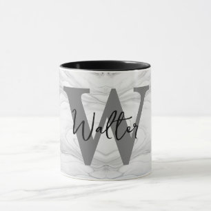 Moderne und klassische Marmor-Monogramm-Buchstabe Tasse