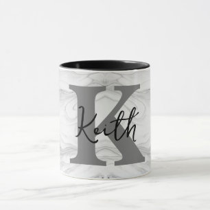 Moderne und klassische Marmor-Monogramm-Buchstabe Tasse