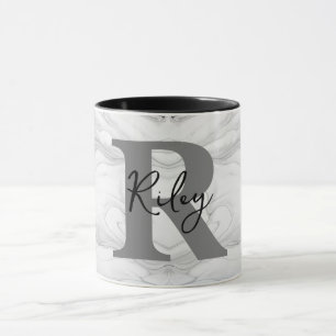Moderne und klassische Marmor-Monogramm-Buchstabe Tasse