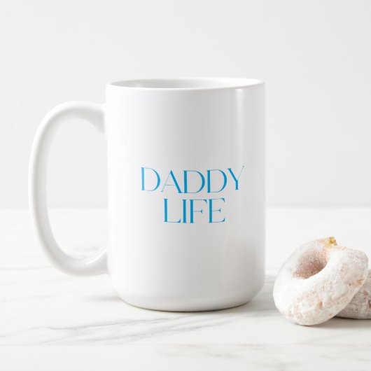 Moderne und klassische Typografie Daddy Life Class Kaffeetasse (Mit Donut)