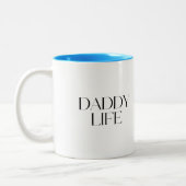 Moderne und klassische Typografie Daddy Life Zweifarbige Tasse (Links)