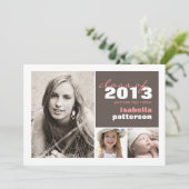 Moderne und kühne 3 Foto Abschluss Ankündigung (Stehend Vorderseite)