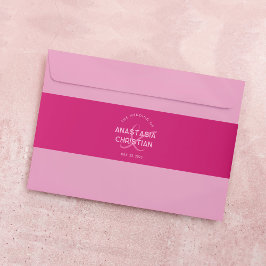 Moderne und kühne Magenta Wedding Einladungsbanderole