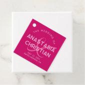 Moderne und kühne Magenta Wedding Geschenkanhänger (Beispiel)