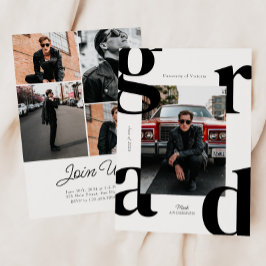 Moderne und kühne Typografie-Klasse des Abschlusse Einladung