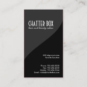 Moderne und kühne Visitenkarte (Rückseite)