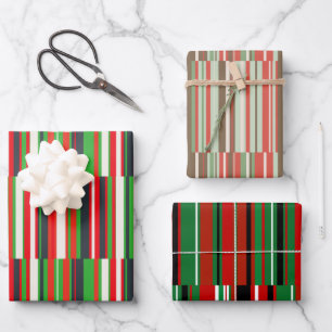 Moderne und Künstlerische Weihnachten Geschenkpapier Set