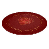 Moderne und luxuriöse geometrische Liebe aus goldf Schneidebrett (Ecke)