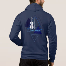Moderne und maskuline Navy Blue Music Violin Desig Hoodie